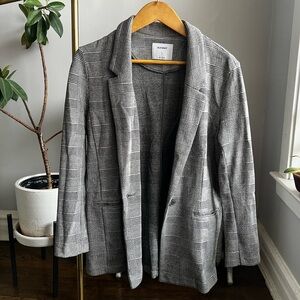 Old Navy Black and White Houndstooth Blazer